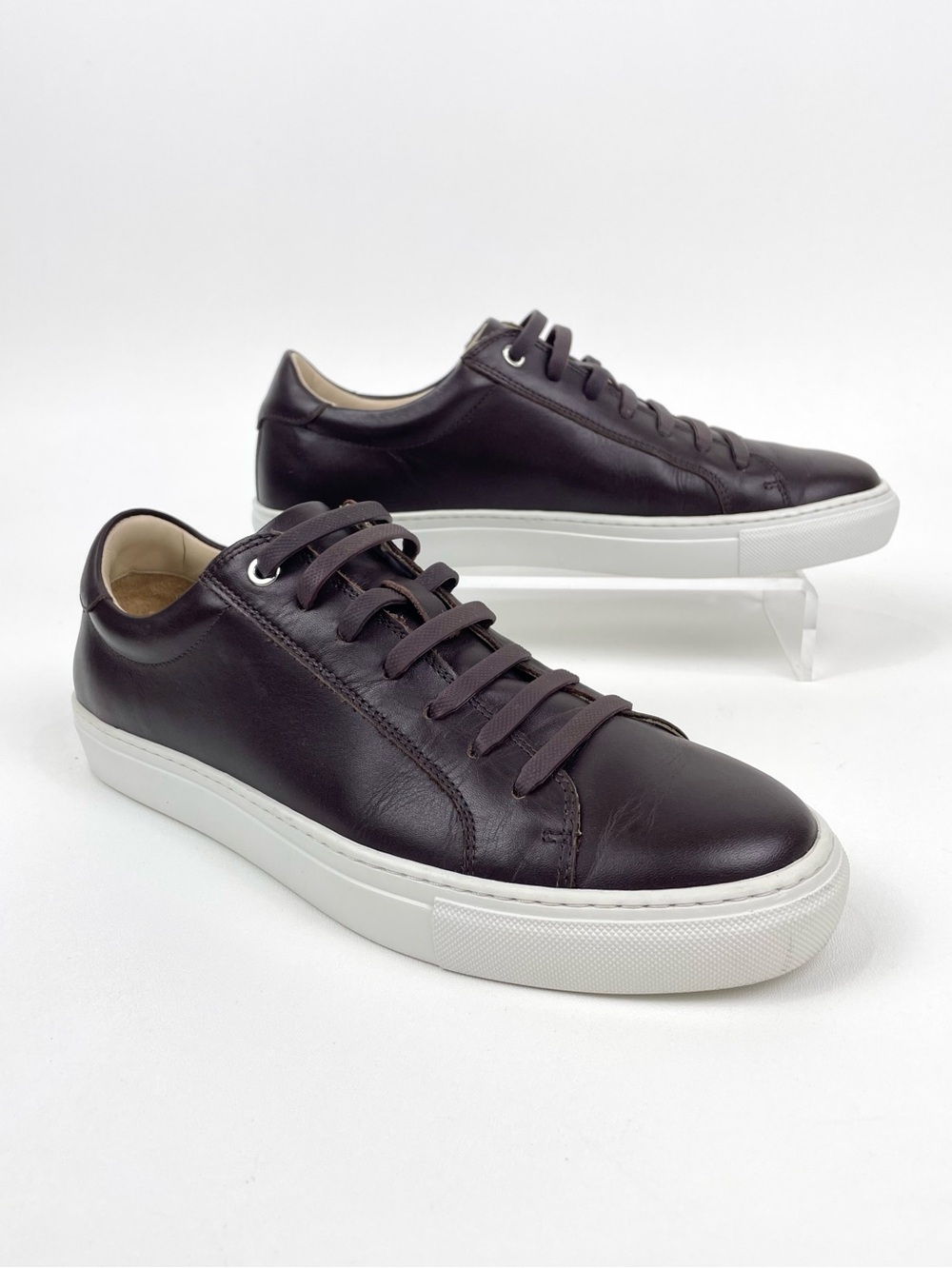 Suitsupply Leather Sneaker Trainer Mens Size 8 Brown FW1430